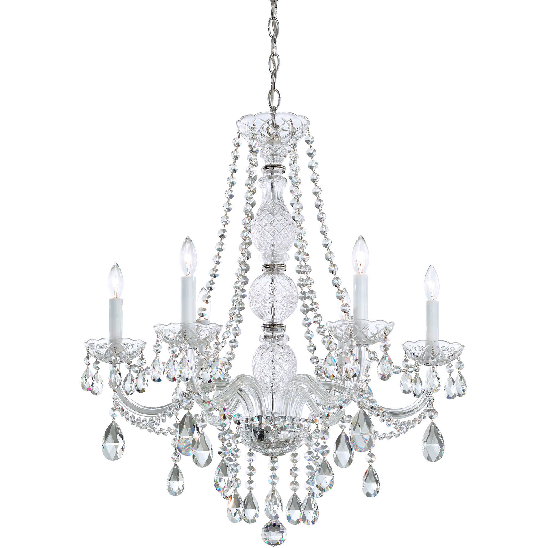 Arlington 6 Light 24 inch Polished Silver Chandelier Ceiling Light