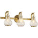 Adams 3 Light 24 inch Warm Brass Vanity Light Wall Light