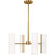Drew & Jonathan Capalino 8 Light 24 inch Satin Brass Chandelier Ceiling Light