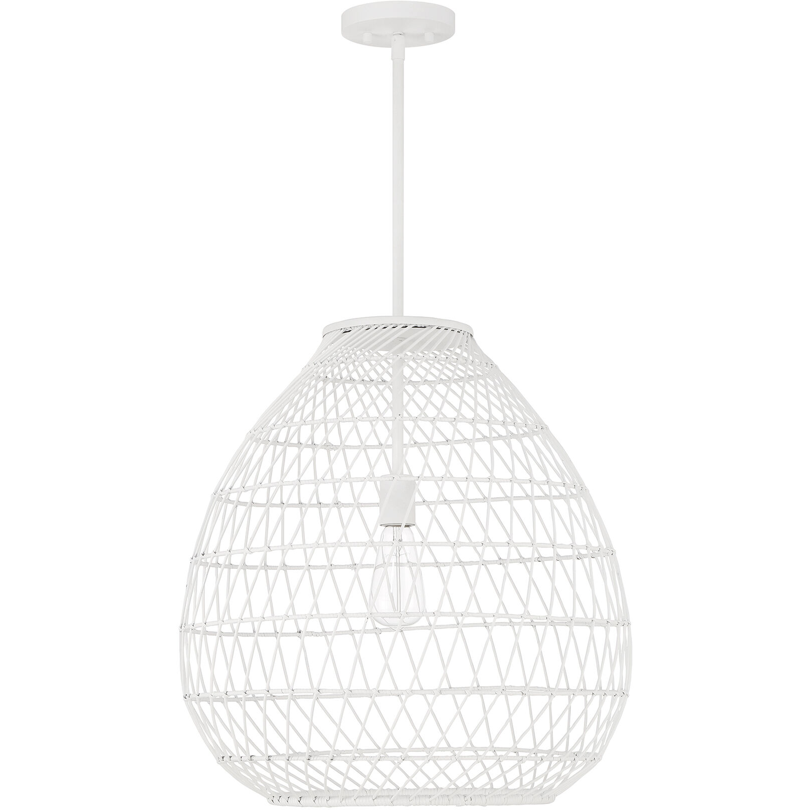 Maya 1 Light 20 inch Bisque White Pendant Ceiling Light