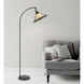 Downbridge 65 inch 60.00 watt Mica and Dark Bronze Arc Floor Lamp Portable Light
