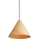 Conique Pendant Ceiling Light in Light Walnut