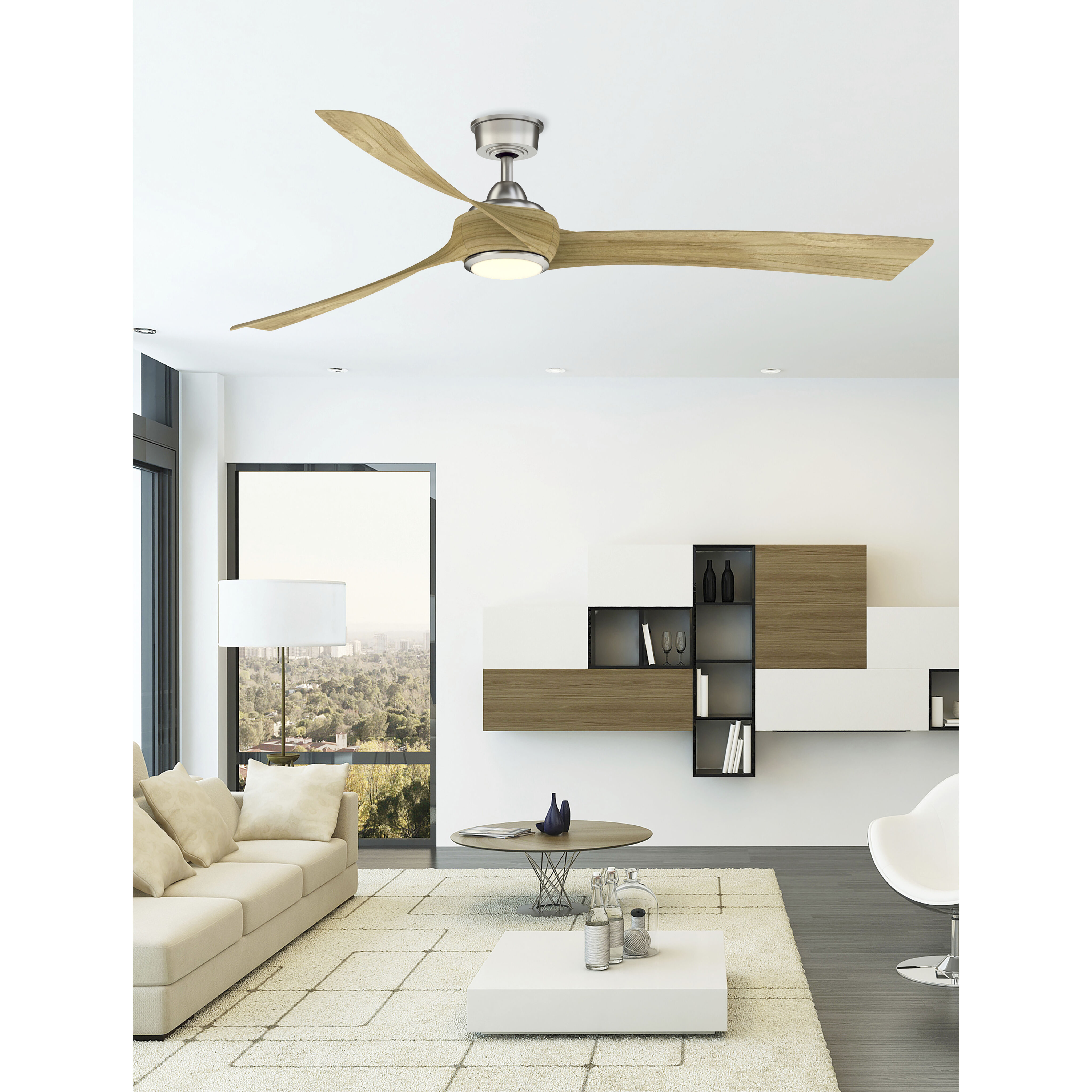 Wrap Custom 8.88 inch Brushed Nickel Fan Motor Only