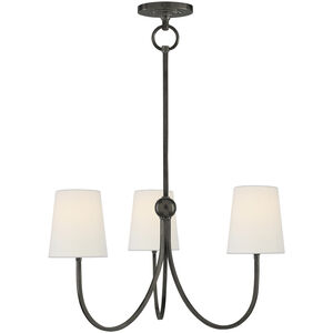 Thomas O'Brien Reed 3 Light 20 inch Bronze Chandelier Ceiling Light, Small