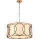 Ringlets 4 Light 22 inch Matte Gold Chandelier Ceiling Light