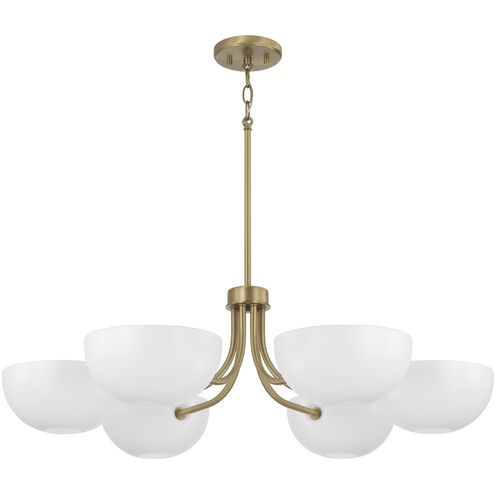 Reece 6 Light 34 inch Aged Brass Chandelier Ceiling Light