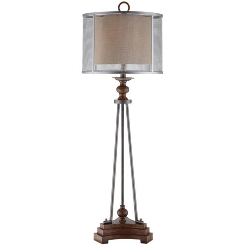 Kenwood 41 inch 60 watt Iron and Wood Table Lamp Portable Light