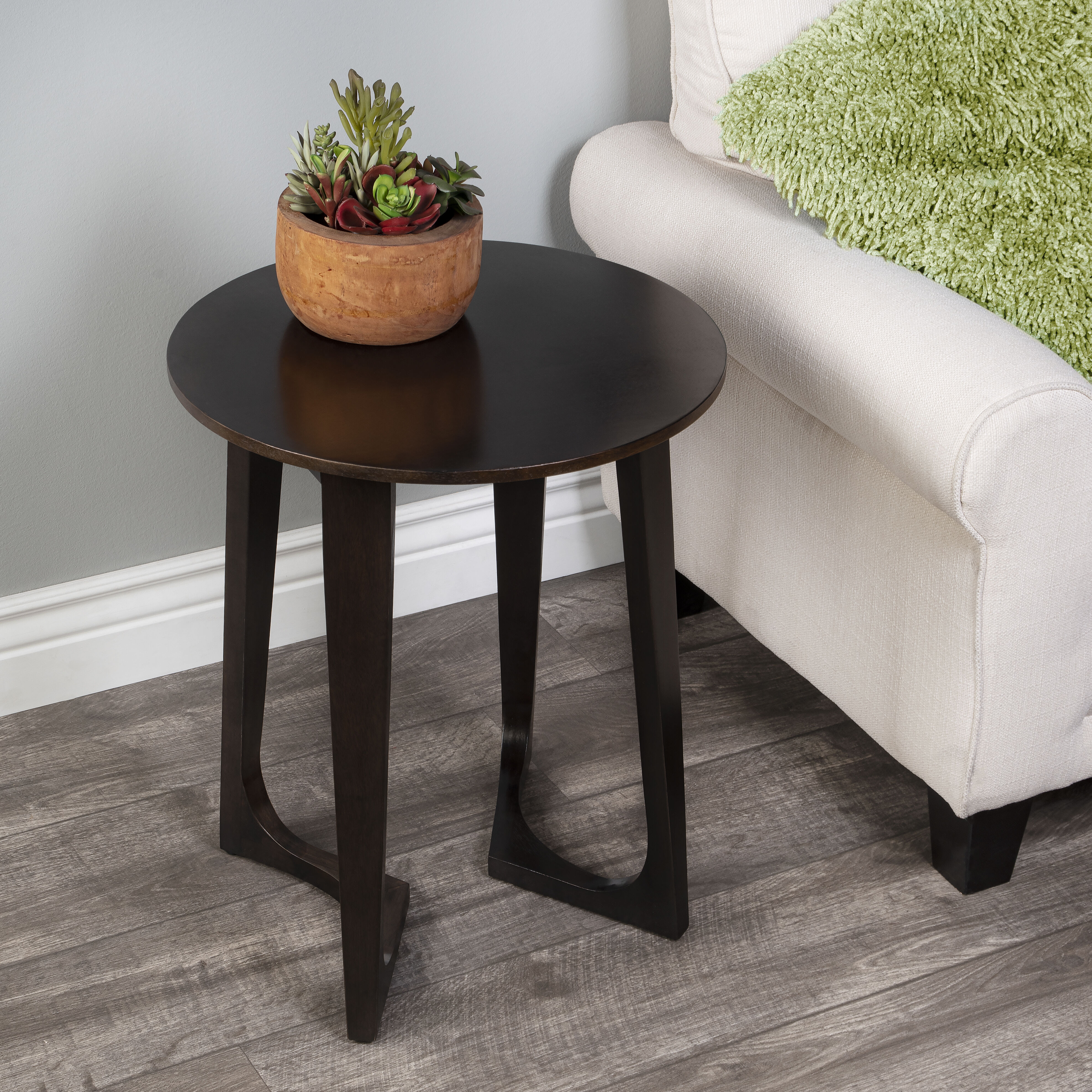 Dark brown accent table outlet