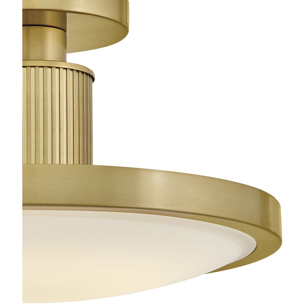 Kieran LED 14.25 inch Lacquered Brass Semi-flush Mount Ceiling Light