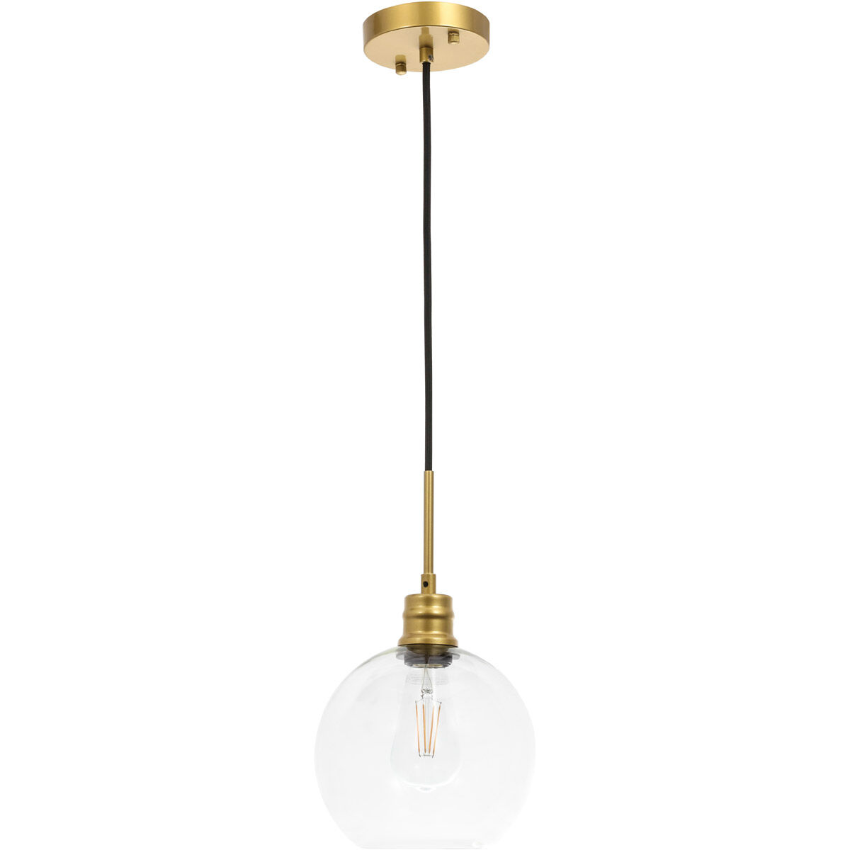 Emett 1 Light 8 inch Brass Pendant Ceiling Light