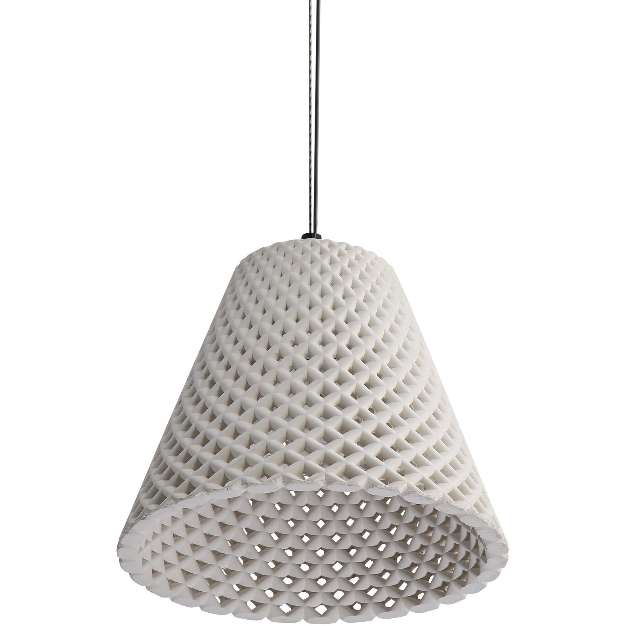 Clarus Pendant Ceiling Light in White Sandstone Cement