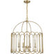 Stella 4 Light 24 inch Natural Brass Pendant Ceiling Light