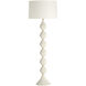 Nicole 68 inch 150.00 watt Ivory and Antique Brass Floor Lamp Portable Light