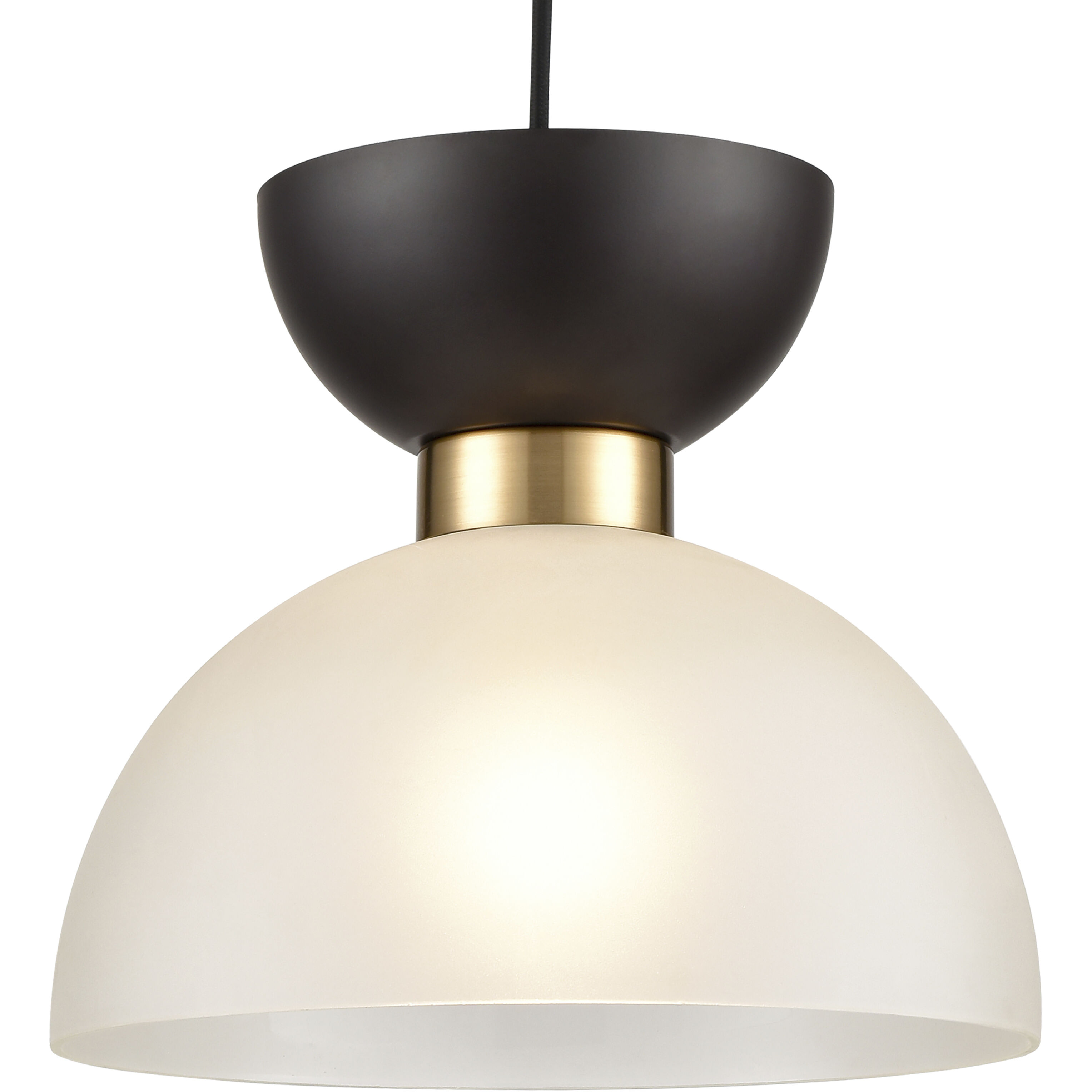 Softshot 1 Light 12 inch Black with Gold Pendant Ceiling Light