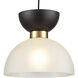 Softshot 1 Light 12 inch Black with Gold Pendant Ceiling Light