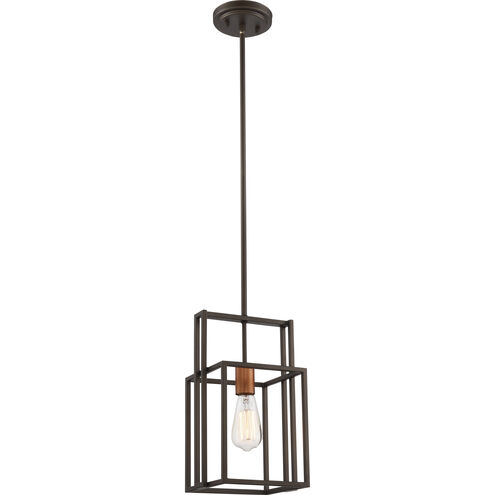 Lake 1 Light 8 inch Bronze and Copper Accents Mini Pendant Ceiling Light