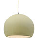 Radiance LED 12.25 inch Vanilla Gloss and Matte Black Pendant Ceiling Light