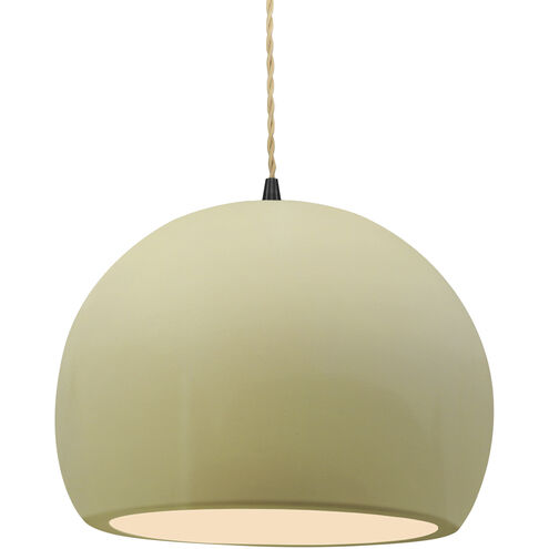 Radiance LED 12.25 inch Vanilla Gloss and Matte Black Pendant Ceiling Light