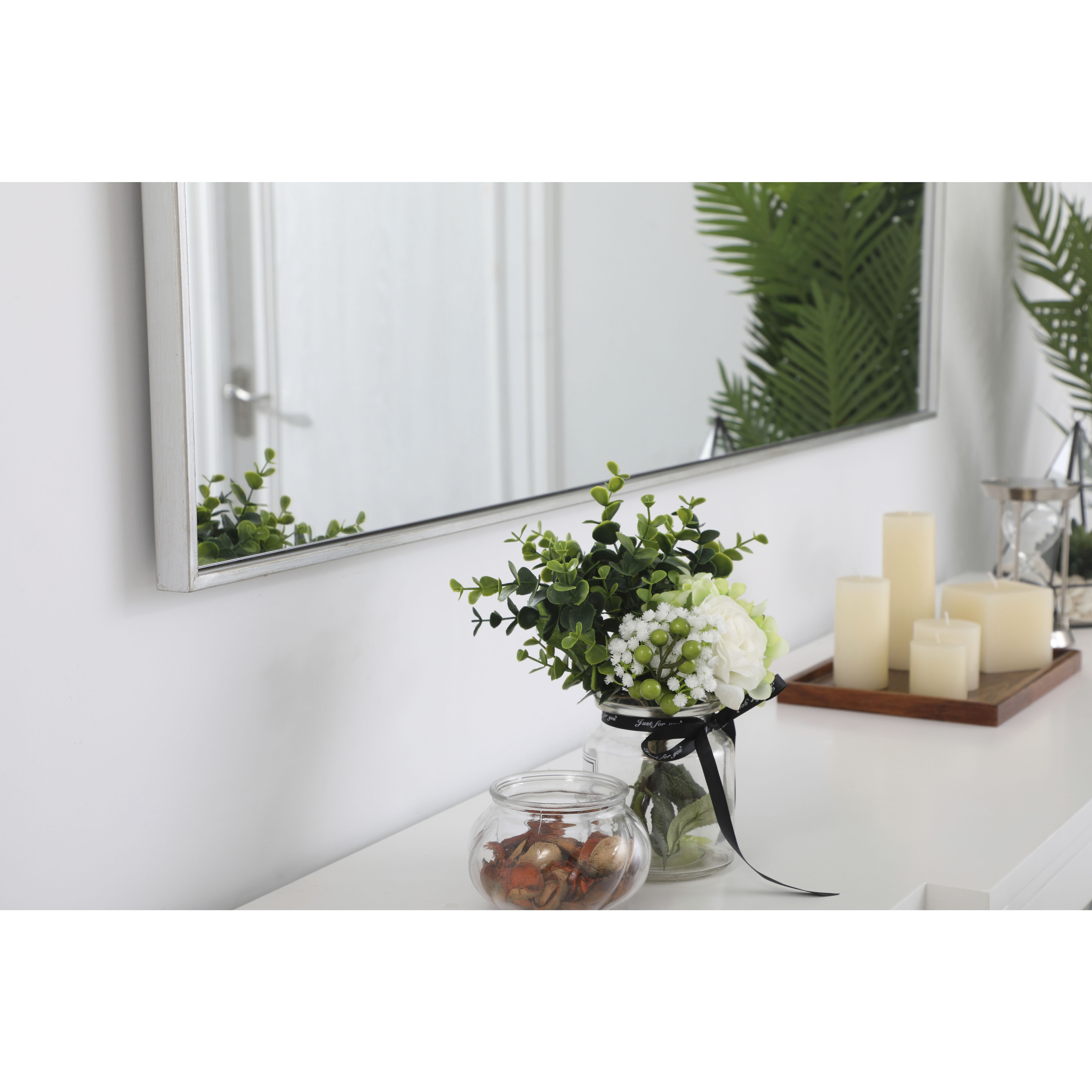 Monet 60 X 24 inch Silver Wall Mirror