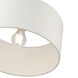 Meridian 1 Light 13 inch Satin Brass Semi Flush Ceiling Light