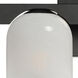 Scoop LED 29.5 inch Black Bath Vanity Wall Light in Marble