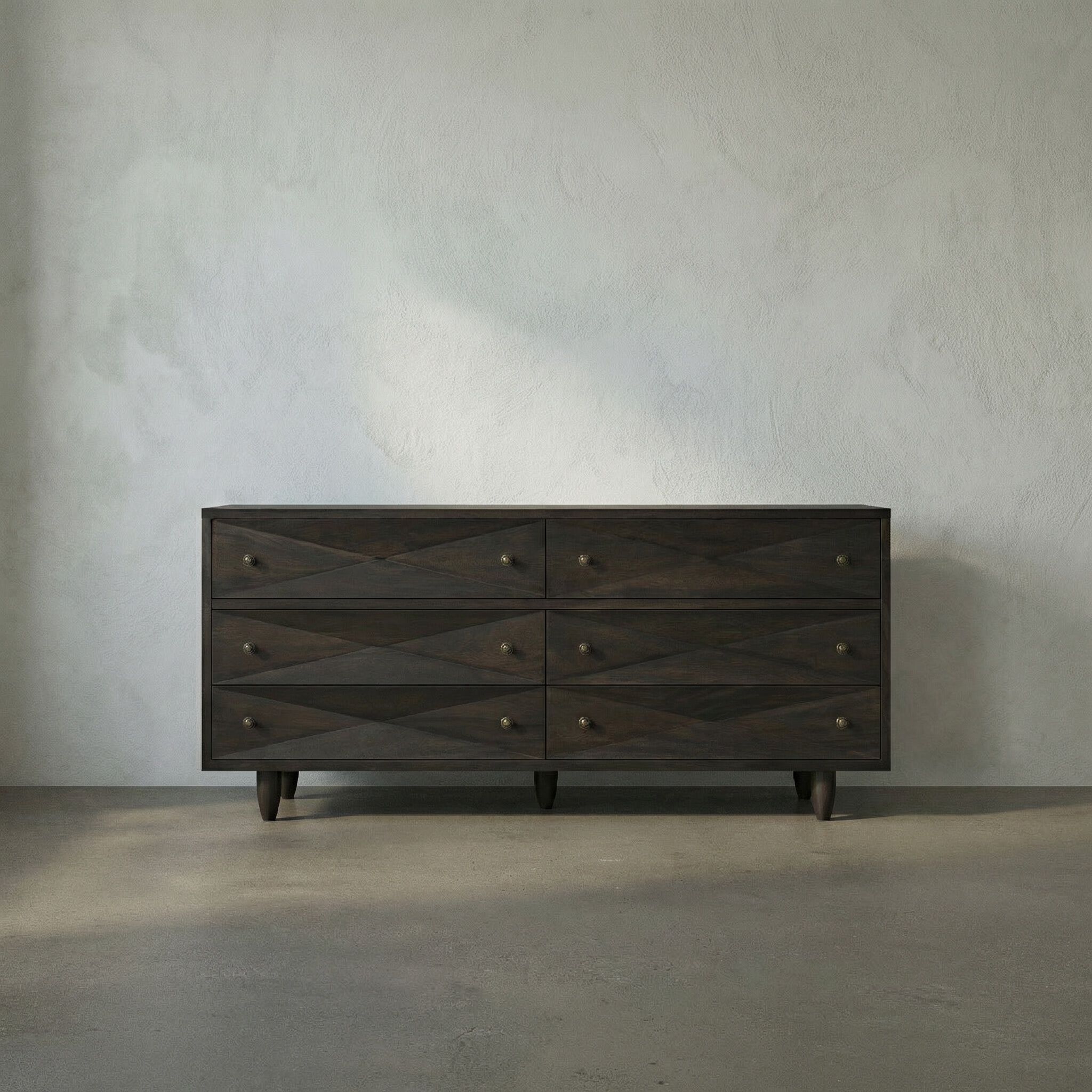 Diamond Ebony Walnut Double Chest, Double