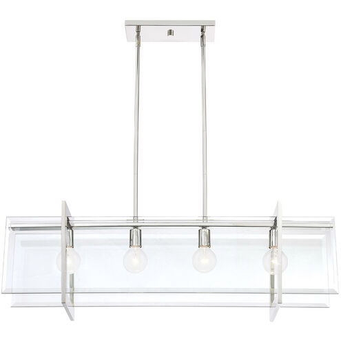 Ethan 4 Light 40 inch Polished Nickel Chandelier Ceiling Light