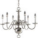 Cassius 6 Light 25 inch Brushed Nickel Chandelier Ceiling Light