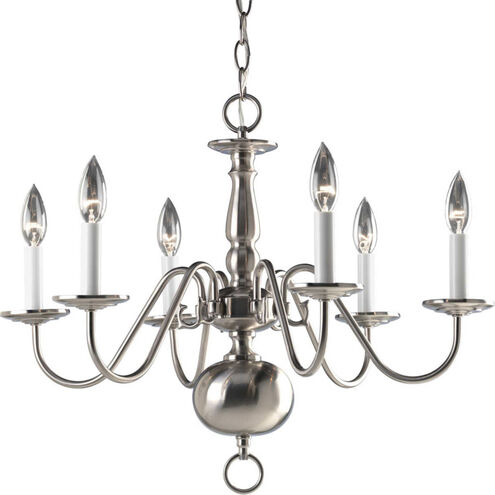Cassius 6 Light 25 inch Brushed Nickel Chandelier Ceiling Light