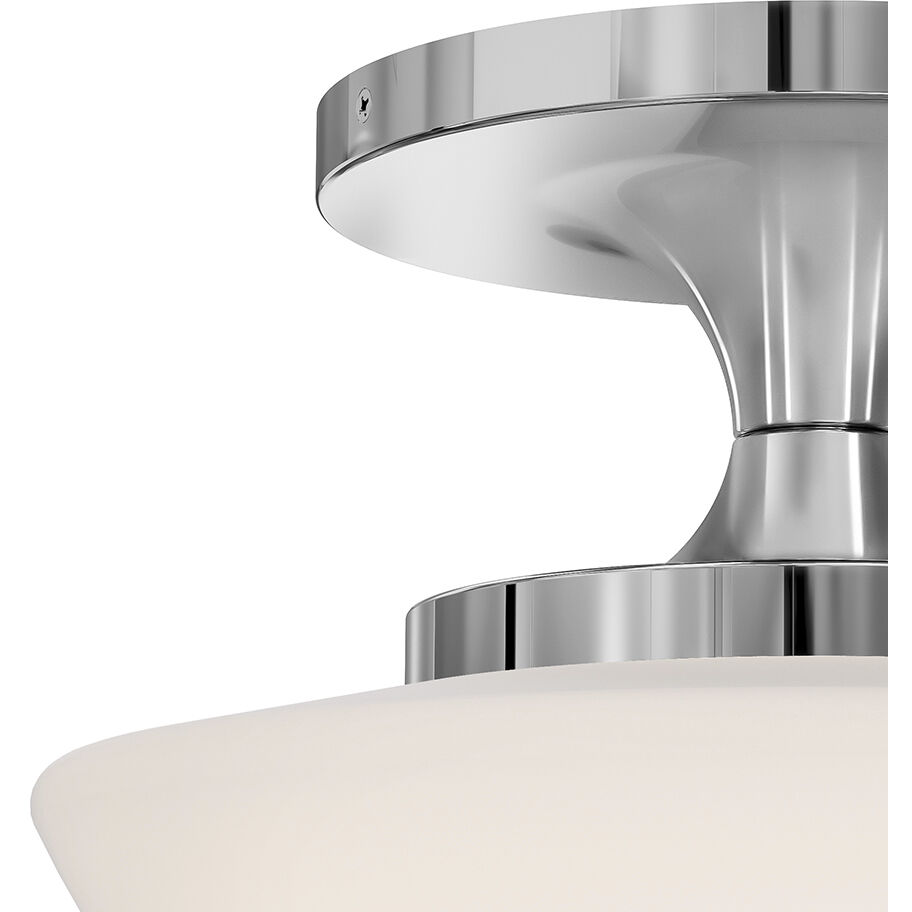 Knox 1 Light 12 inch Chrome Semi-flush Mount Ceiling Light