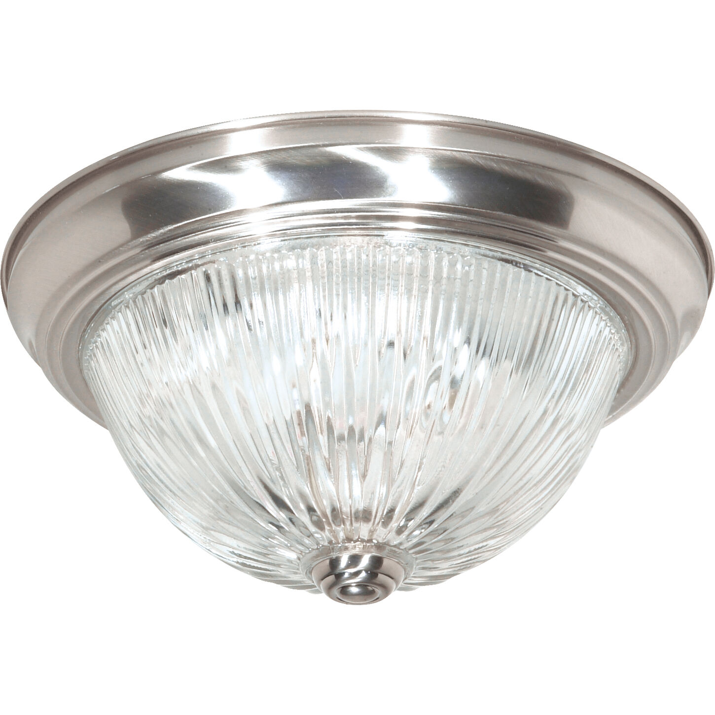Nuvo SF76 611 Brentwood 3 Light 15 inch Brushed Nickel Flush Mount Ceiling Light