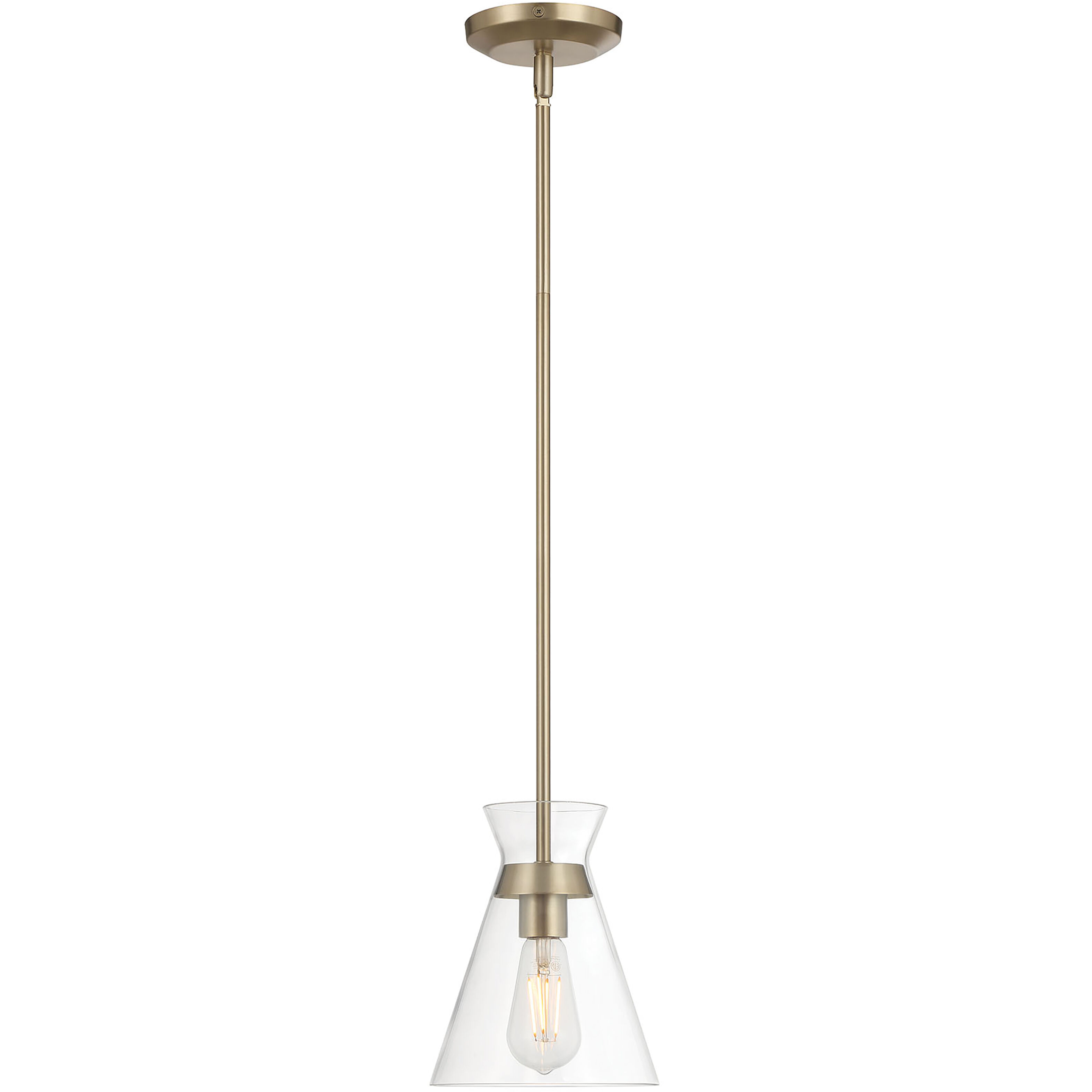 Amarella 1 Light 7 inch Modern Gold Mini Pendant Ceiling Light