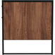 Drake 2 Drawer Iron and Wood Writing Desk in Medium Brown