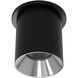 Zoron LED 3.63 inch Black and Chrome Outdoor Ceiling Lighting in Black/Chrome