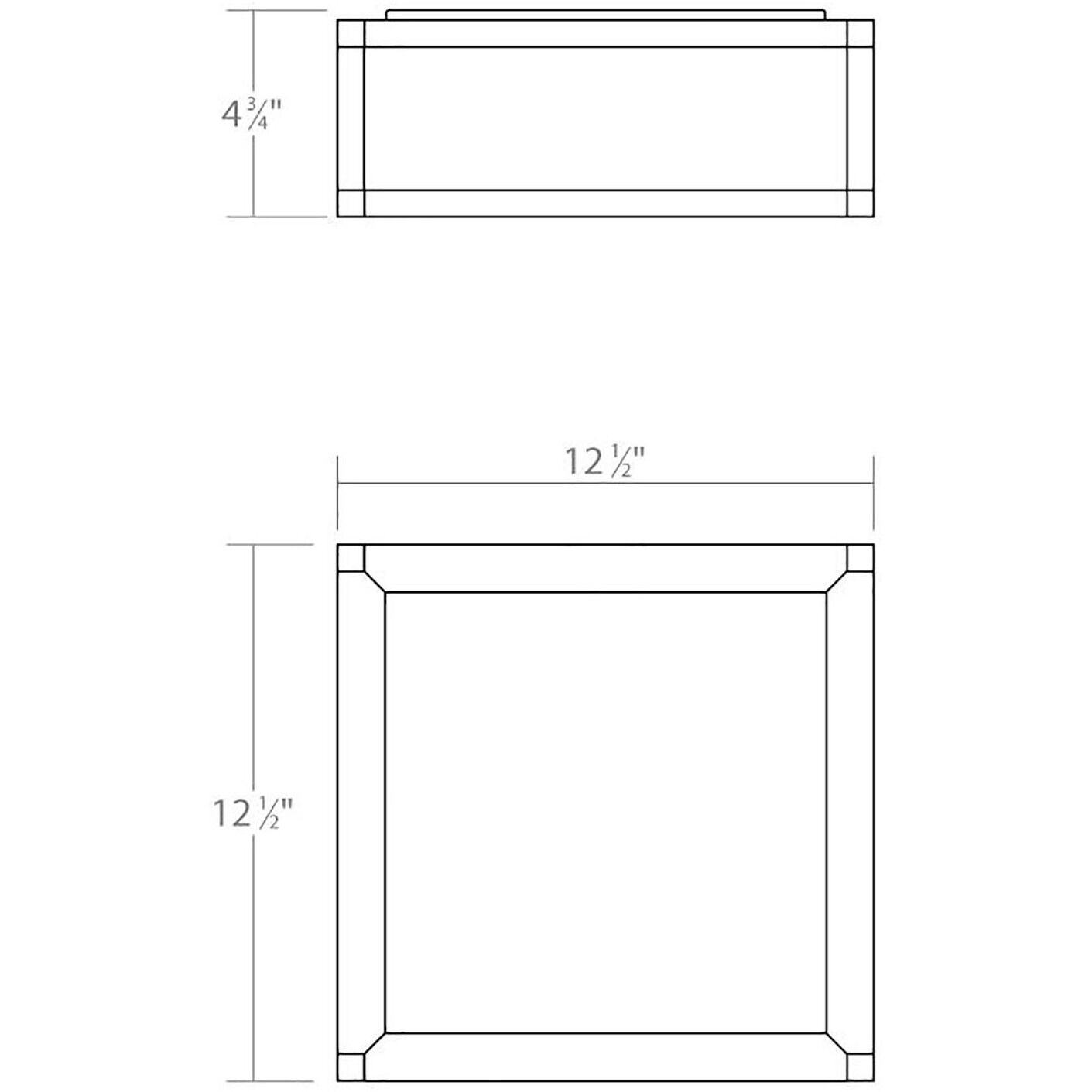 Cubix LED 13 inch Satin Black Surface Mount Ceiling Light, Short