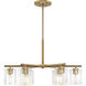 Haven LED 32 inch Old Satin Brass Chandelier Ceiling Light