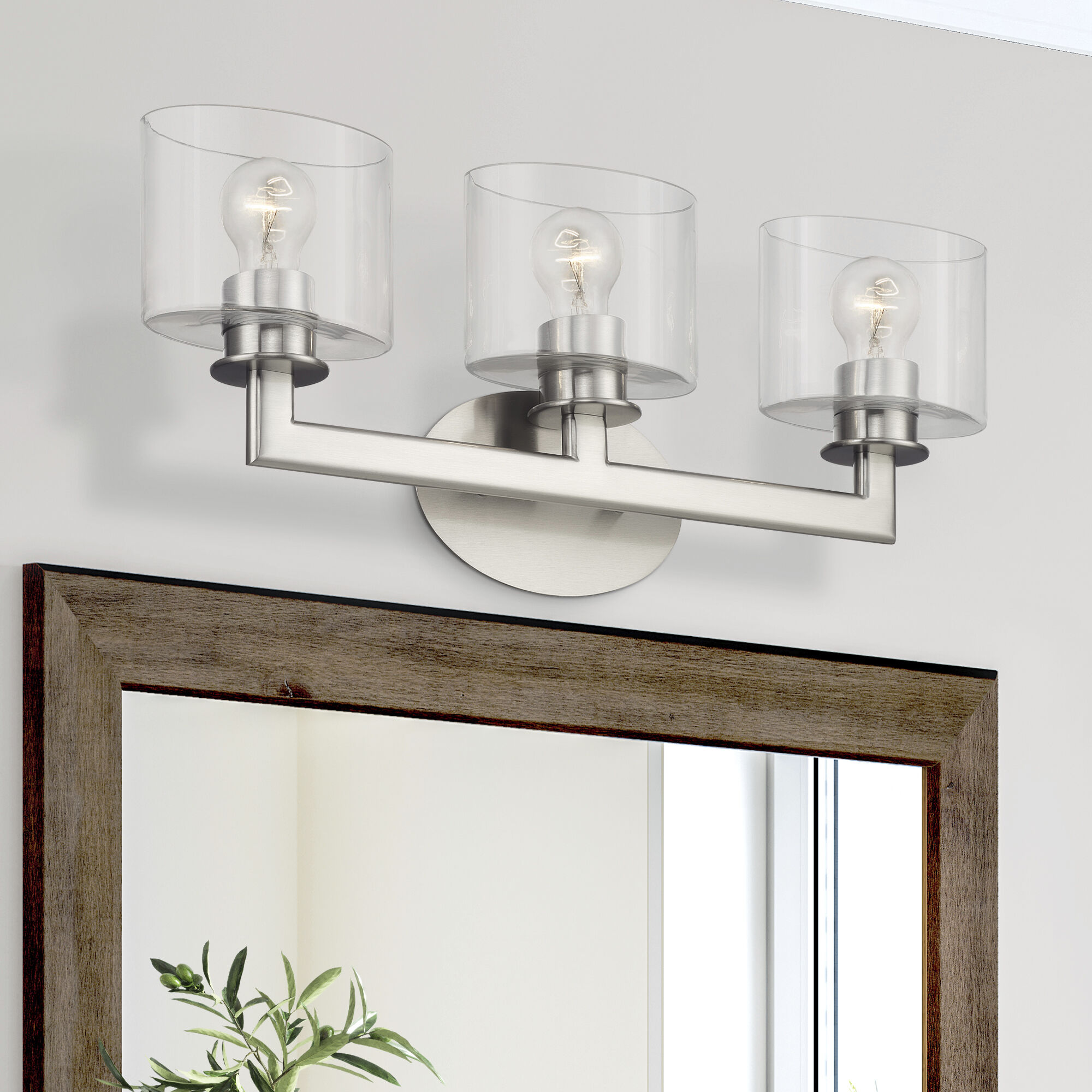 Bernardino 3 Light 23.75 inch Brushed Nickel Vanity Wall Sconce Wall Light