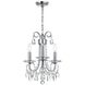 Othello 3 Light 13 inch Polished Chrome Mini Chandelier Ceiling Light in Clear Hand Cut