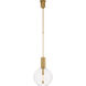Kelly Wearstler Nye LED 13 inch Antique-Burnished Brass Globe Pendant Ceiling Light