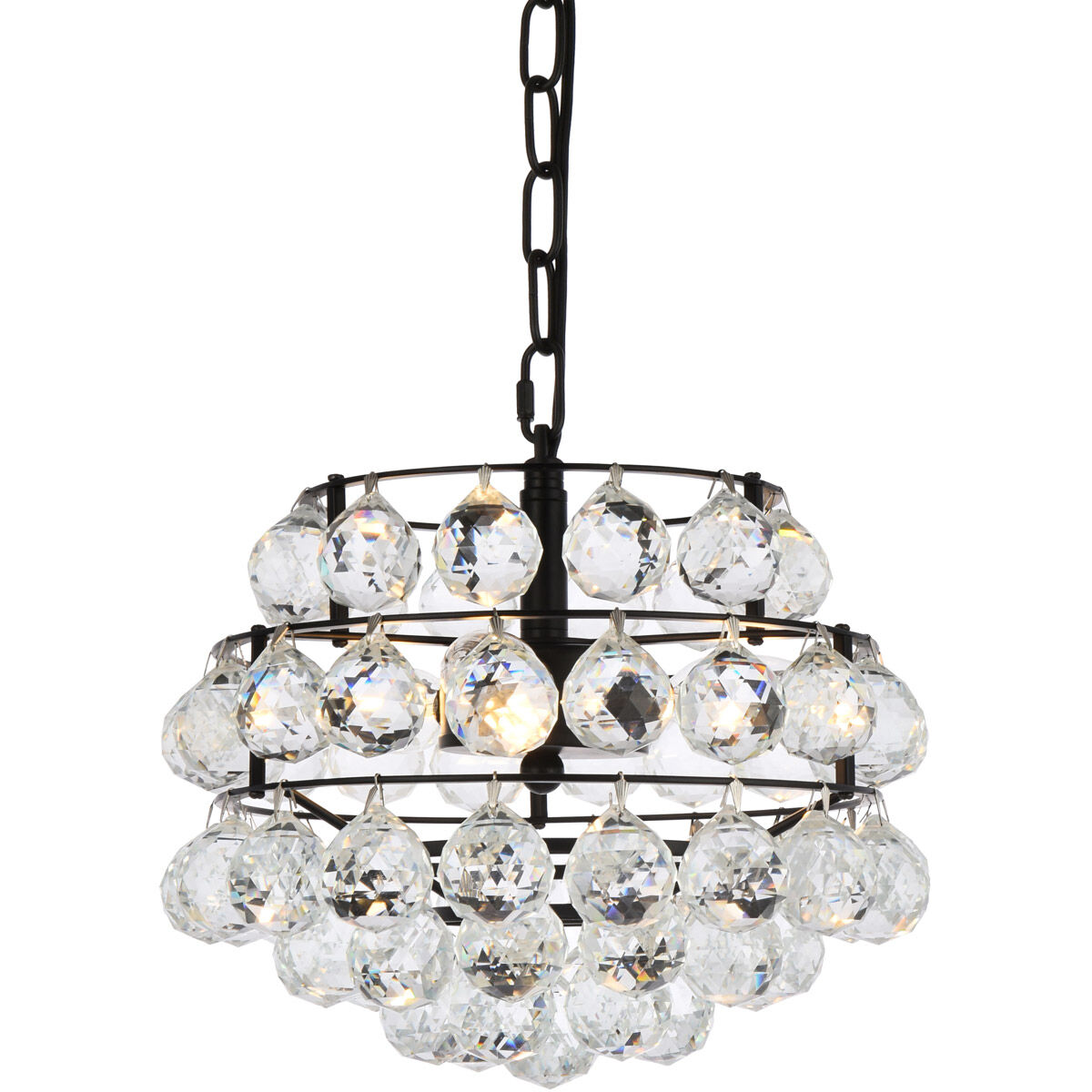 Savannah 3 Light 12 inch Black Pendant Ceiling Light