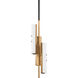 Titus 3 Light 8.25 inch Patina Brass/Soft Black Outdoor Pendant