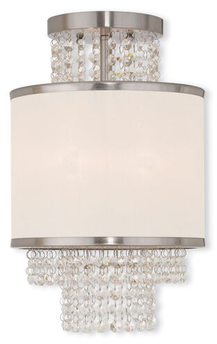 Prescott 2 Light 10 inch Brushed Nickel Semi-Flush Mount Ceiling Light