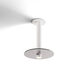 Combi LED 9 inch Matte White Pendant Ceiling Light in Dark Grey Glass, Suspension / Flush Mount 2-in-1