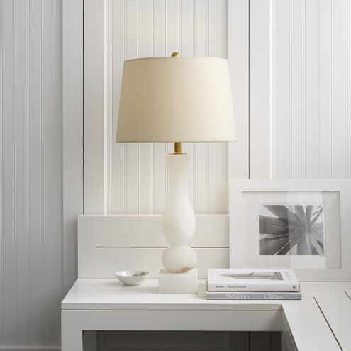 Chapman & Myers Contemporary Balustrade 30 inch 150.00 watt Alabaster Table Lamp Portable Light in Natural Paper