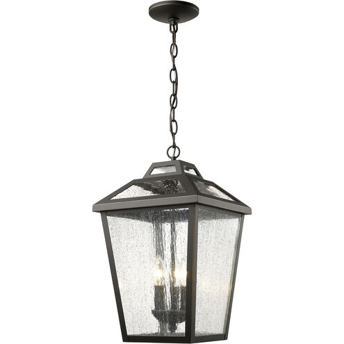 Bayland 3 Light 11 inch Oil Rubbed Bronze Outdoor Chain Mount Ceiling Fixture in 9.65