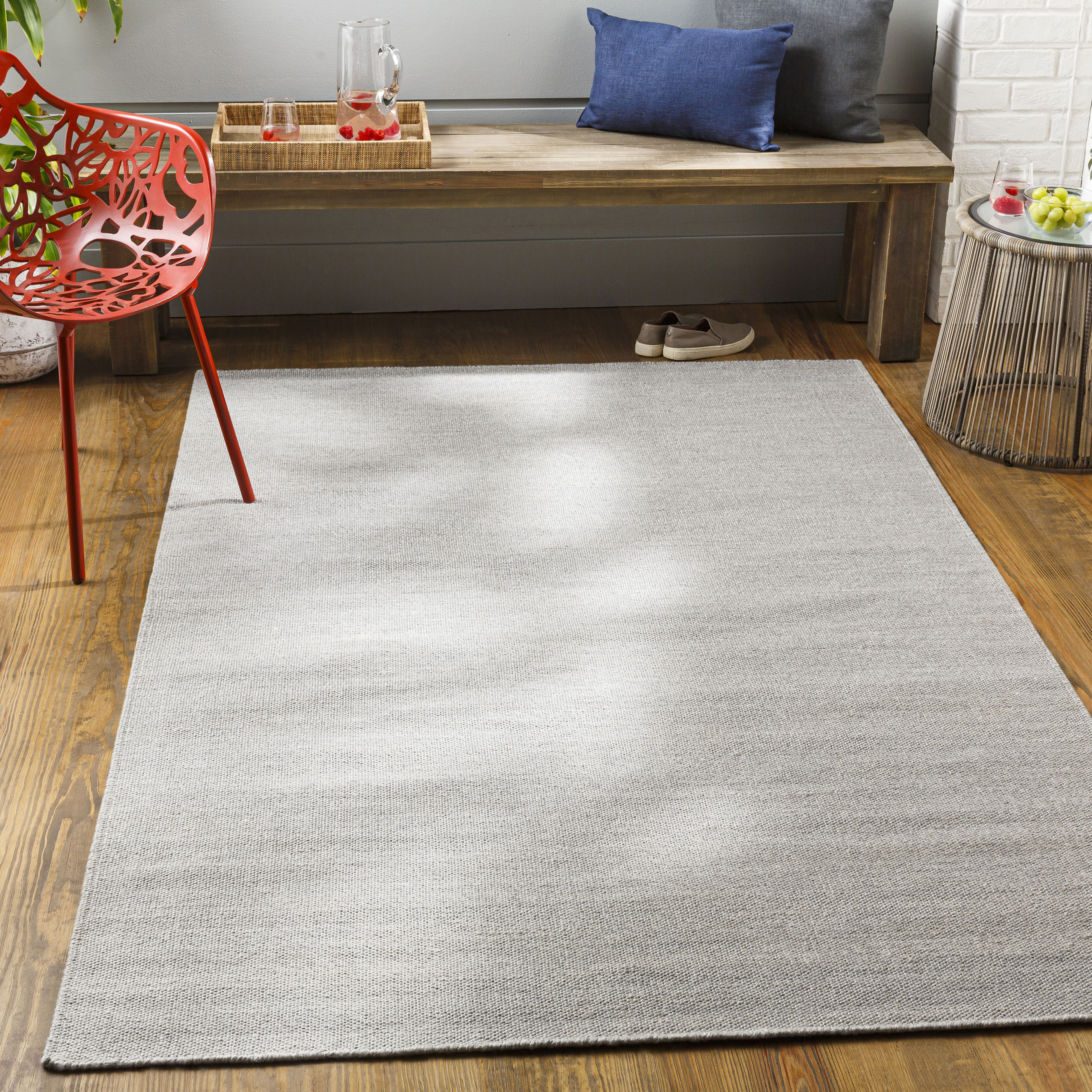 Acacia 36 X 24 inch Light Gray Rug in 2 x 3, Rectangle