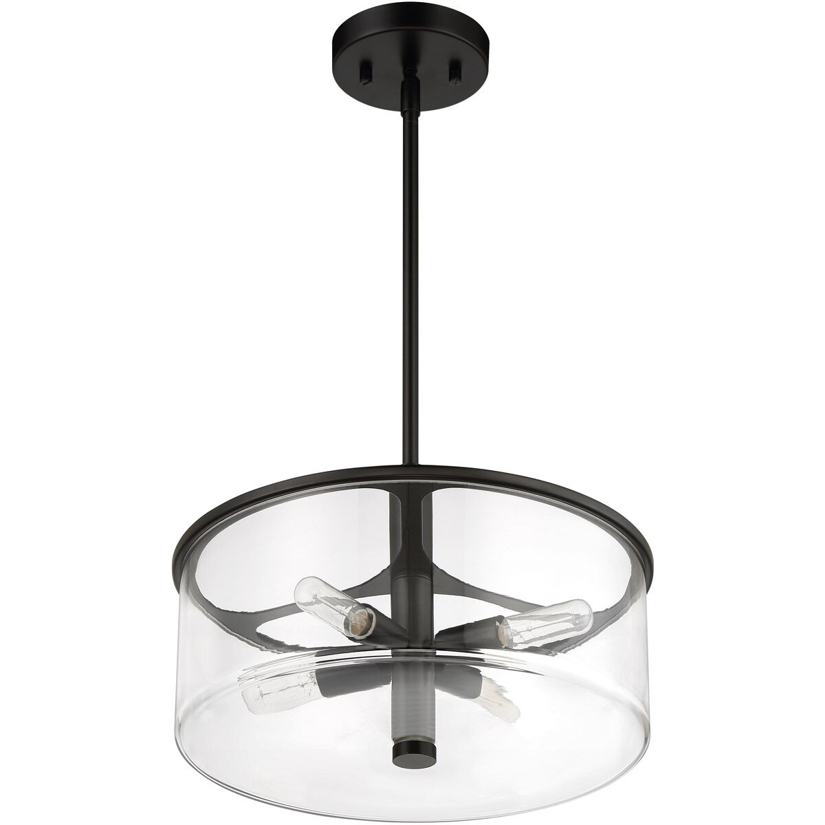 Hailie 4 Light 14 inch Flat Black Pendant Ceiling Light