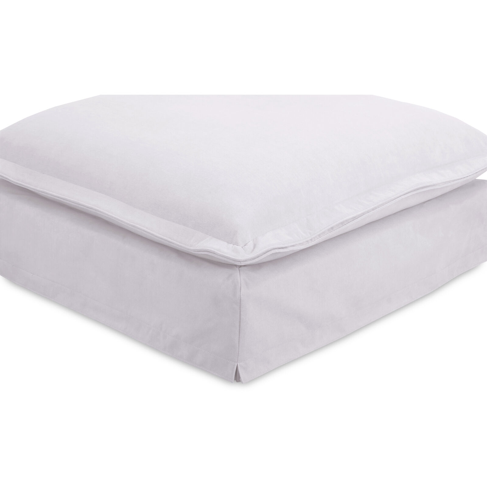 Olivia 17.25 inch White Ottoman