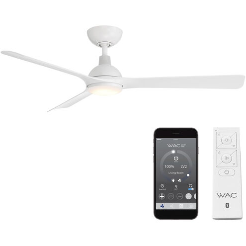 Gage 52 inch Matte White Downrod Ceiling Fan