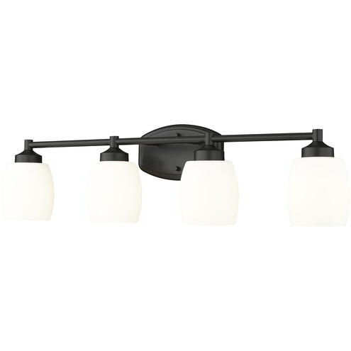 Kendrick 4 Light 31.25 inch Matte Black Bath Vanity Light Wall Light